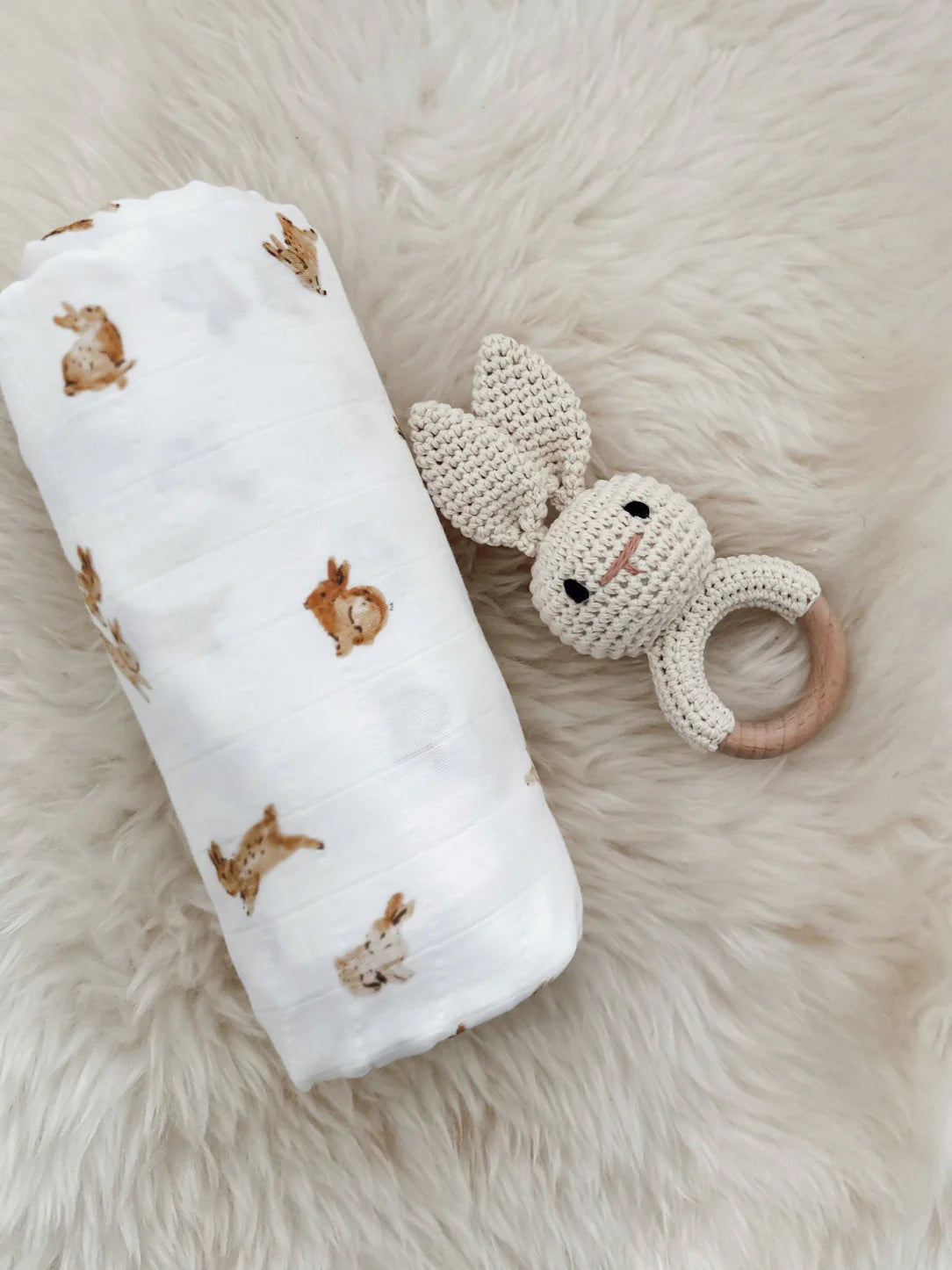 Organic Cotton Swaddle | Bashful Bunny