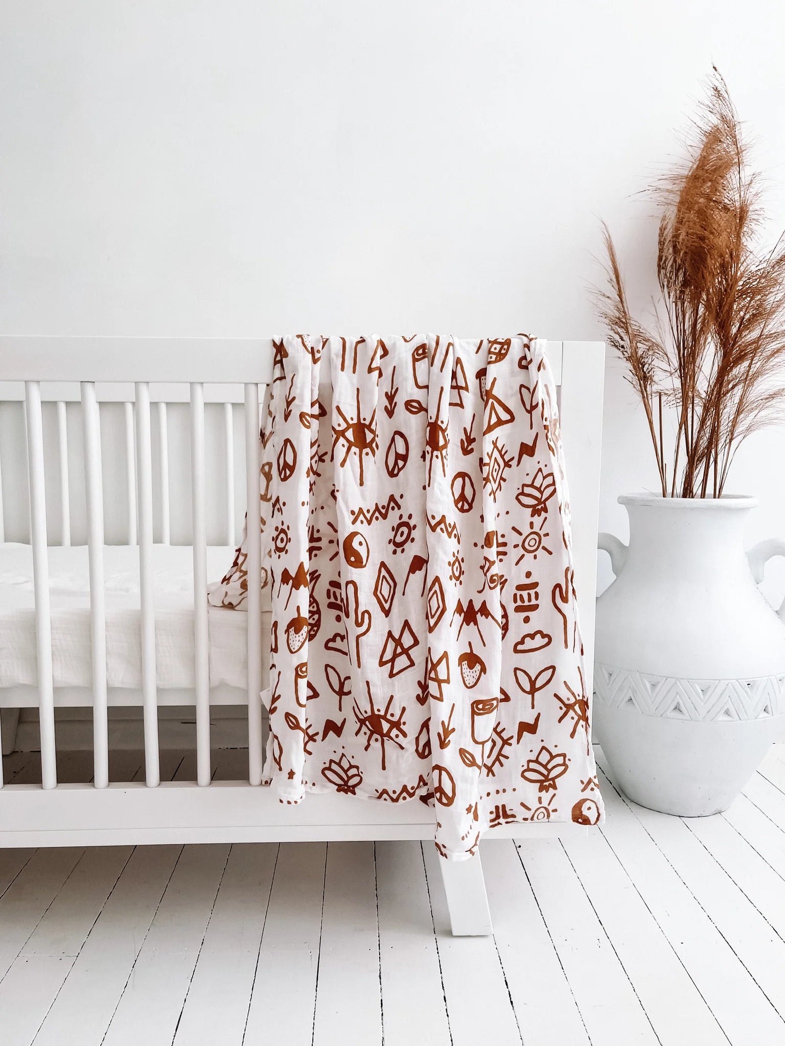 Seakaboo Organic Bamboo Cotton Baby Swaddle|Wrap - Bali Brown
