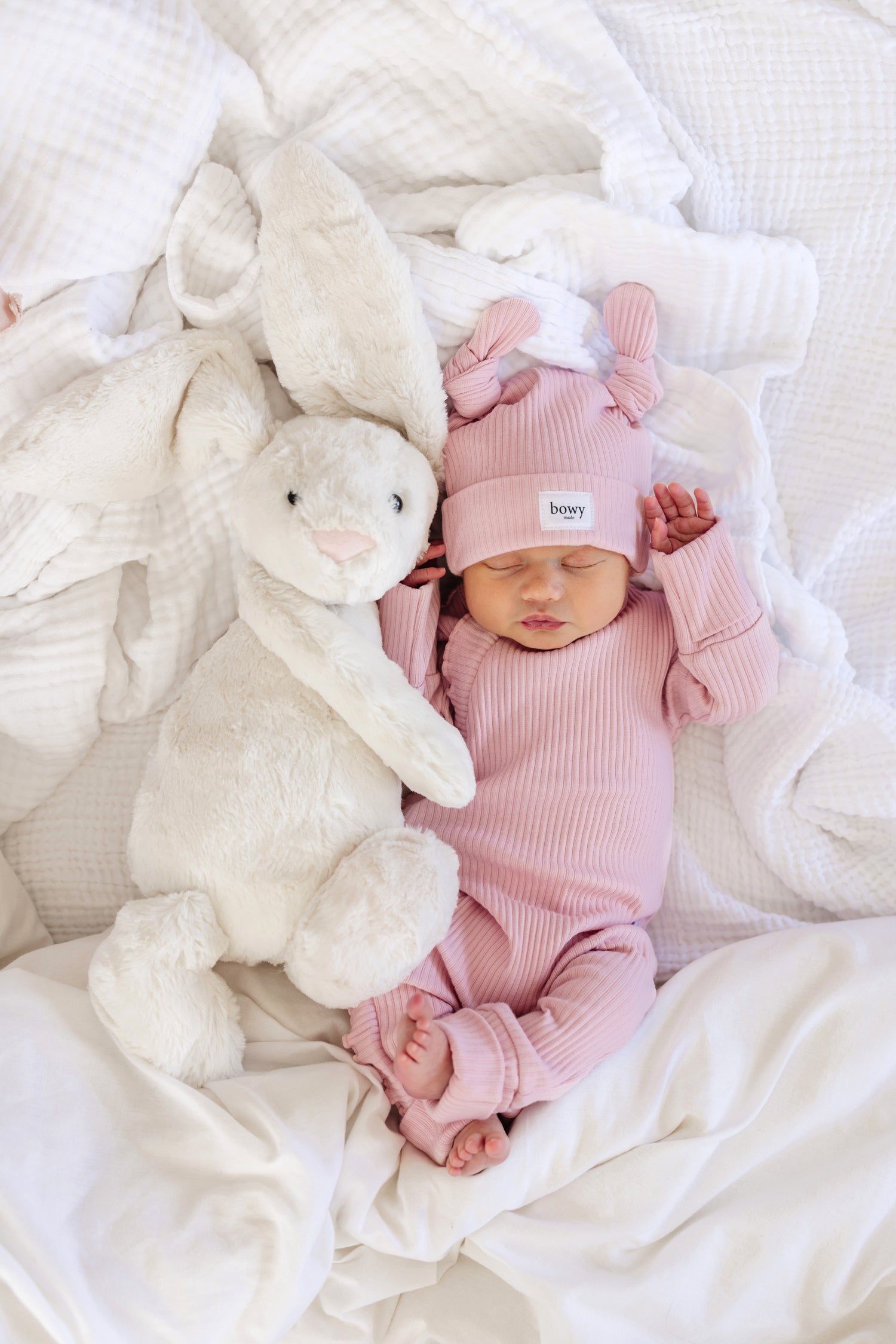 Double Knot Beanie - Dusty Pink