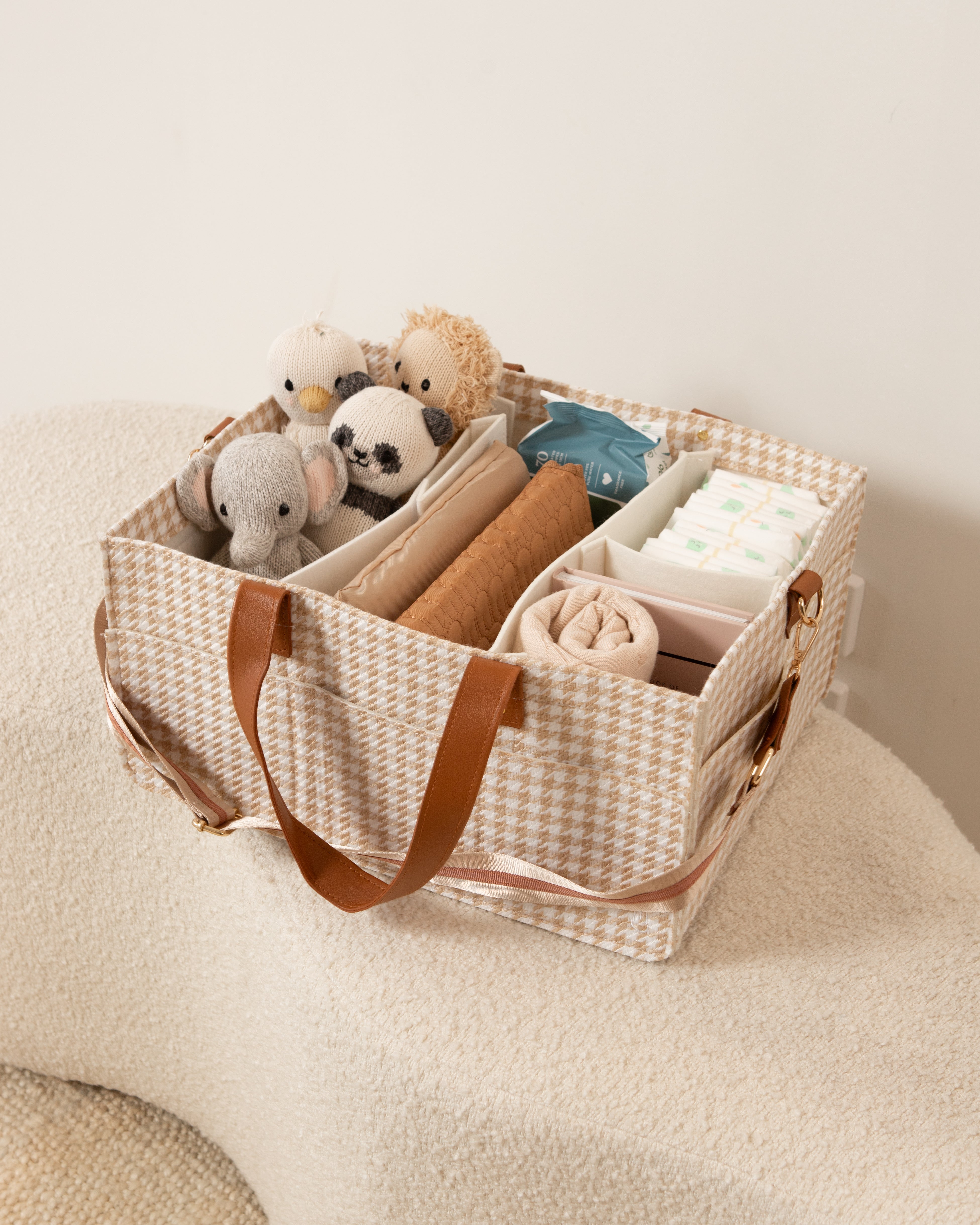 Bunnie Caddie | Houndstooth Tan