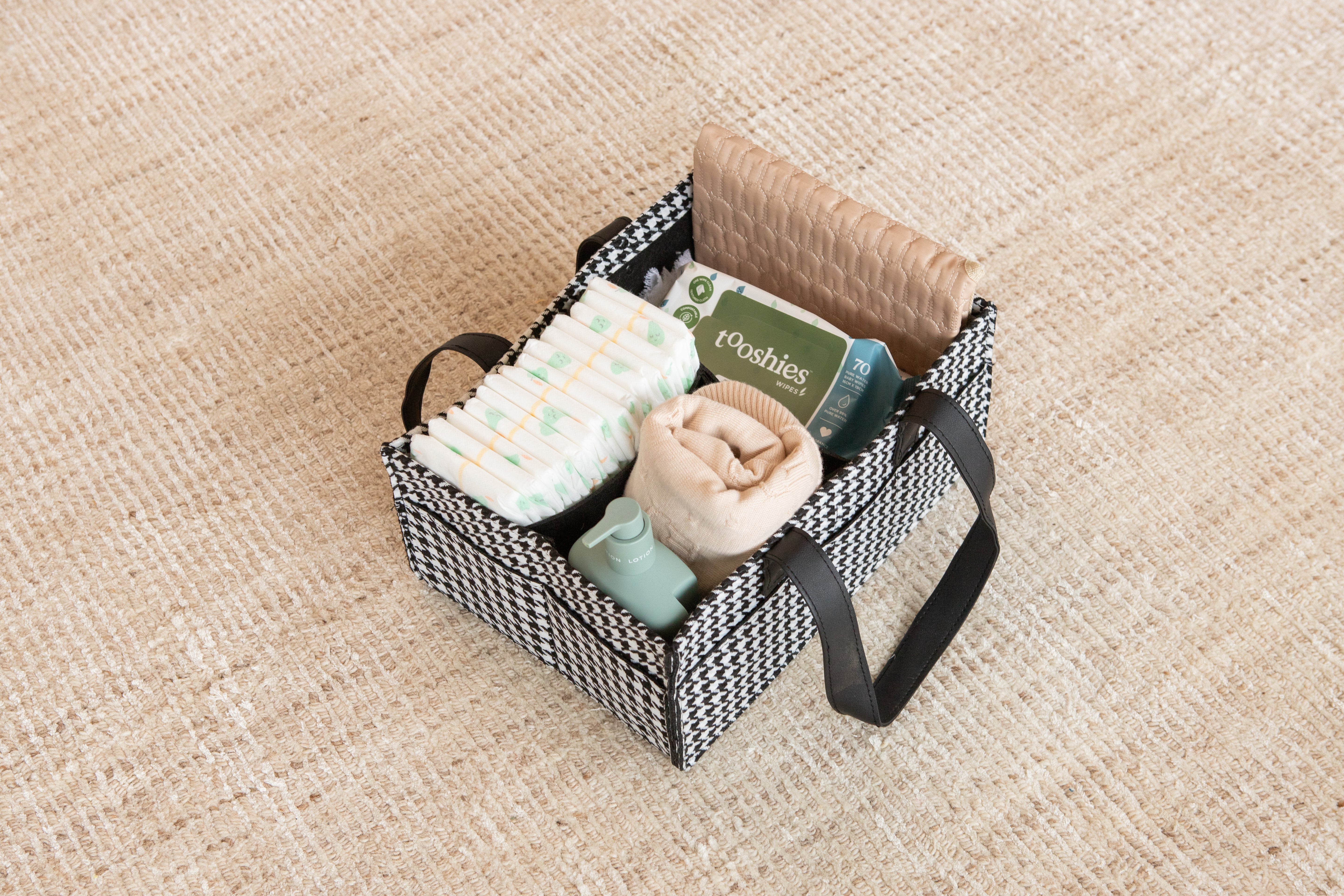 Bunnie Caddie | Mini Houndstooth Black