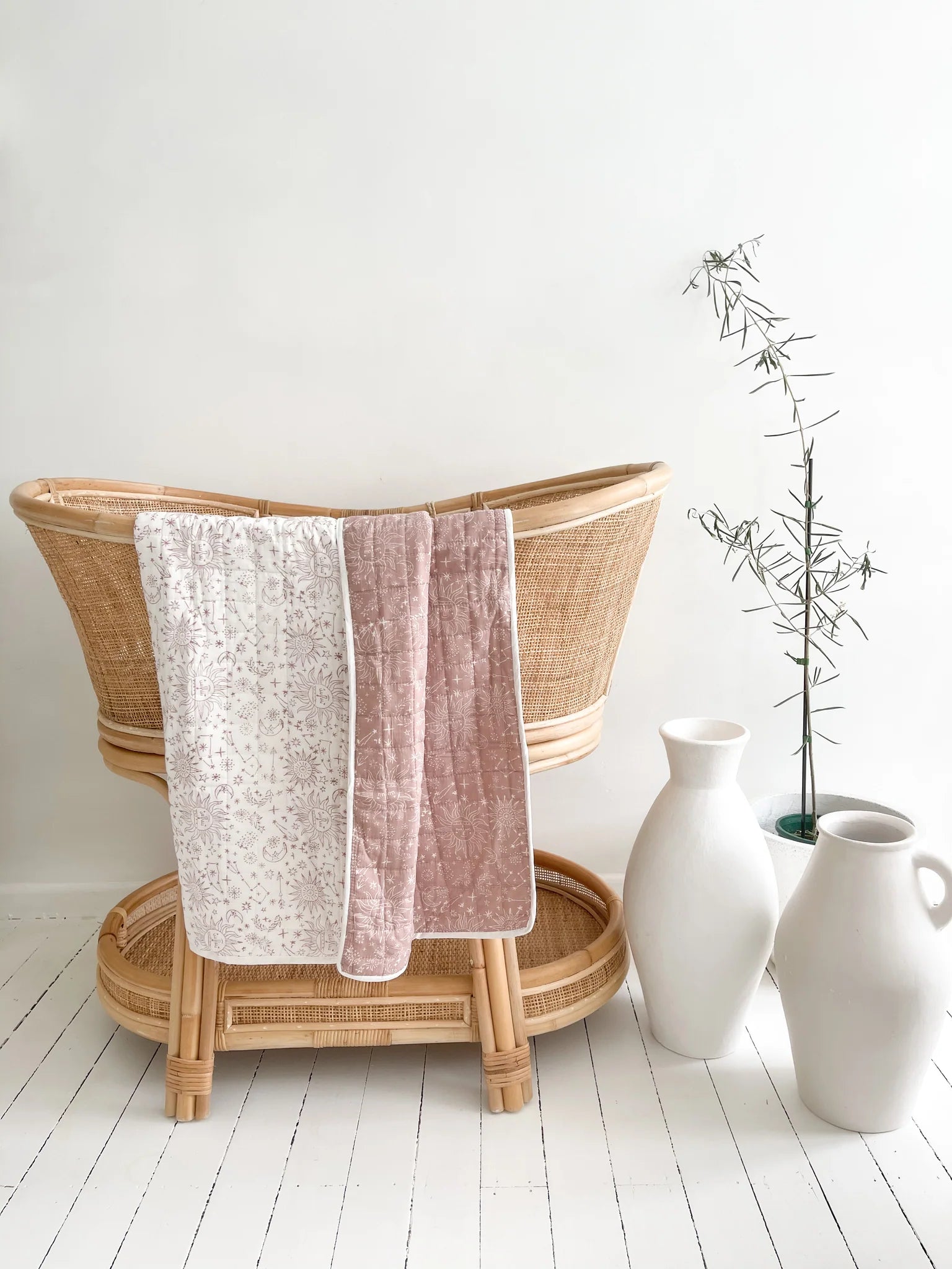 Kantha Cot Quilt | Celestial Clay