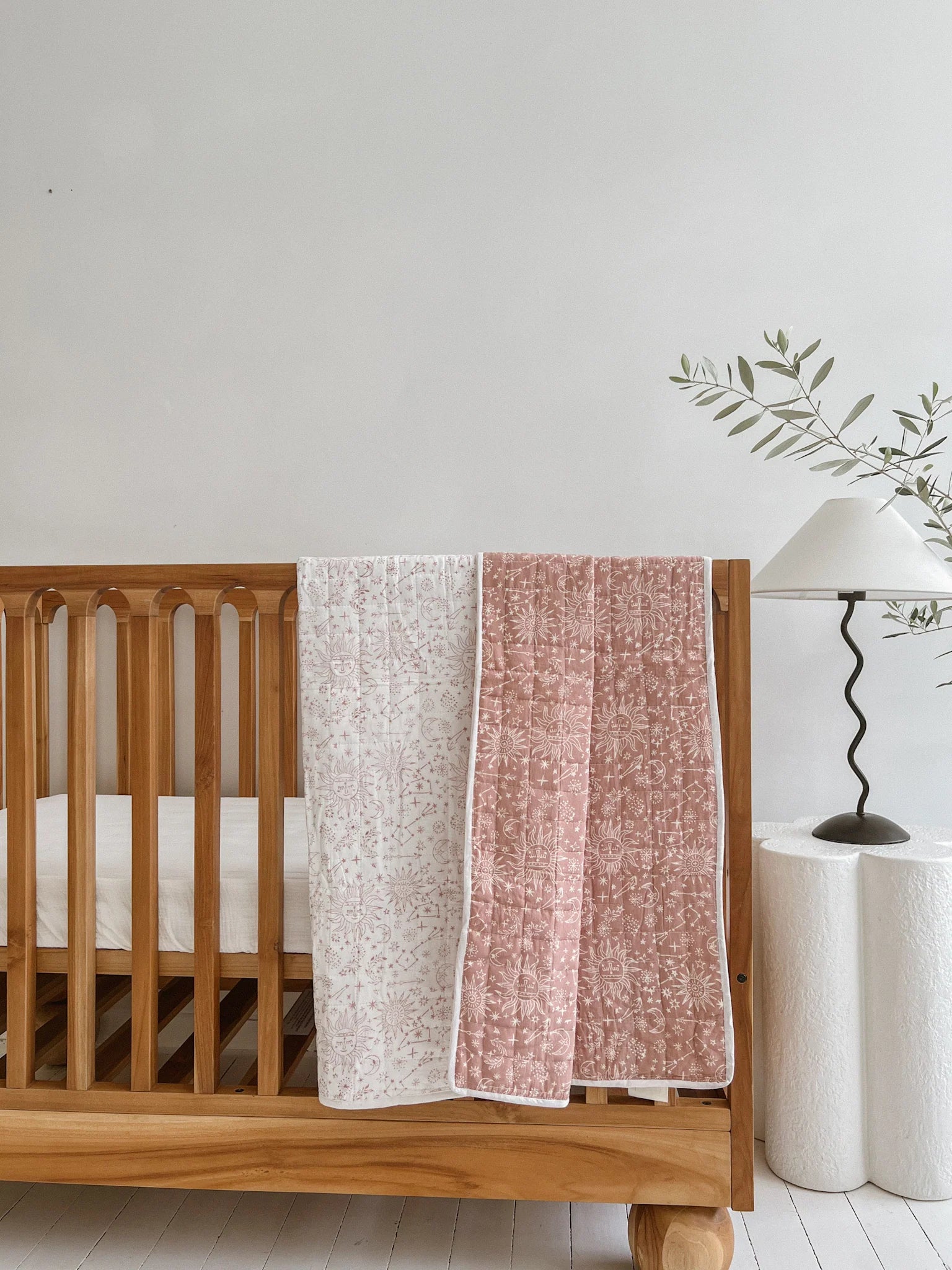 Kantha Cot Quilt | Celestial Clay