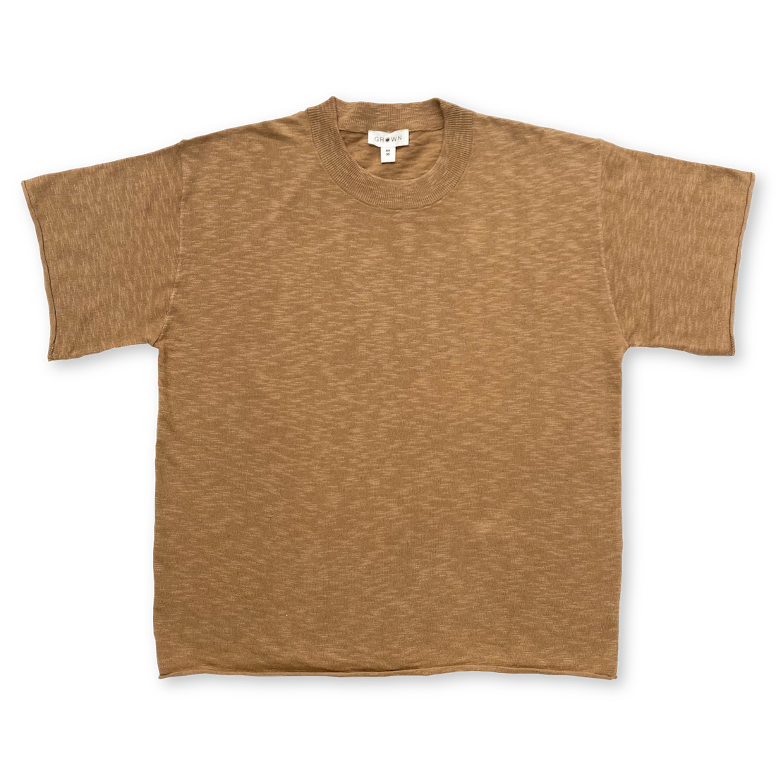 Ladies Knitted Linen Tee | Cedar