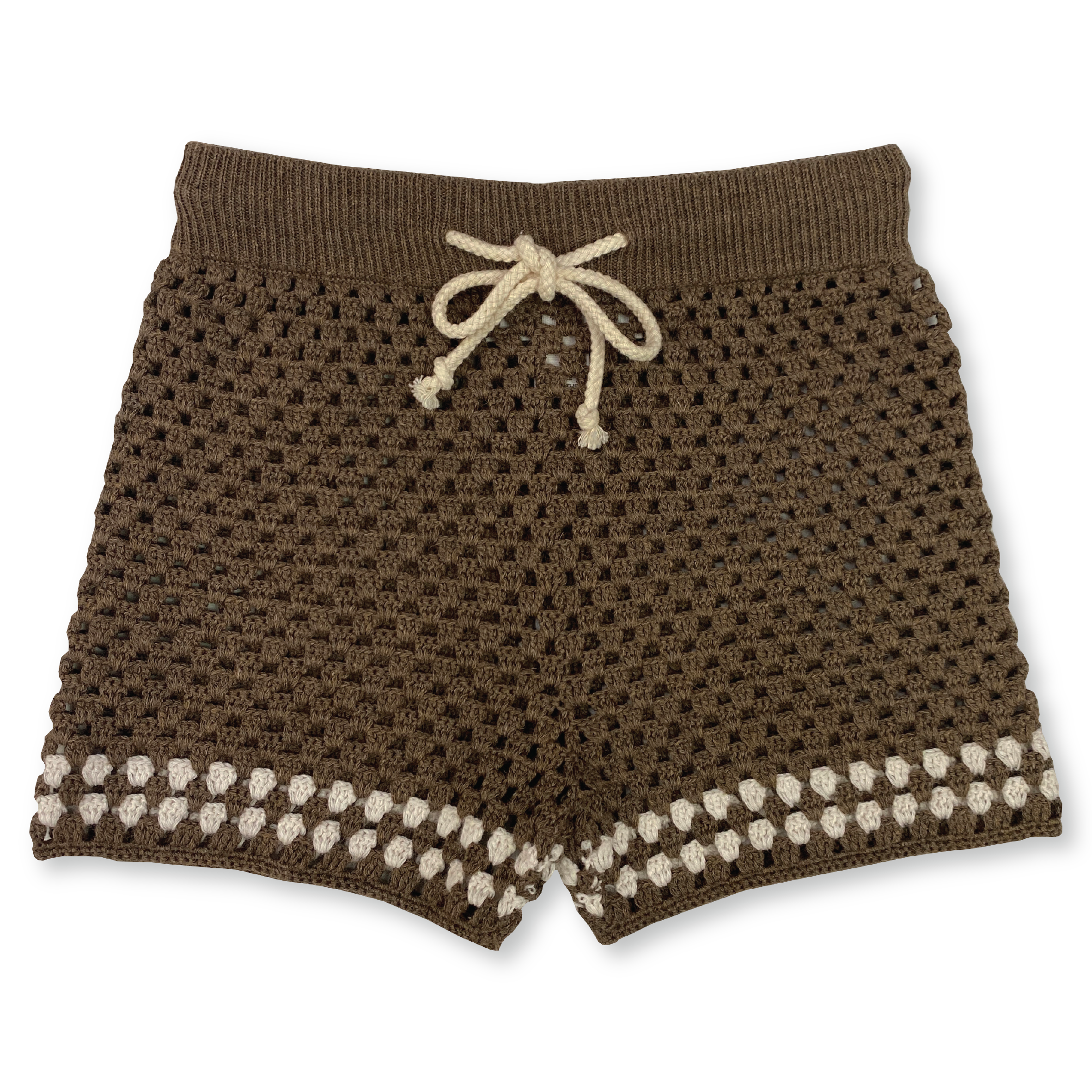 Hand Crochet Shorts | Mud