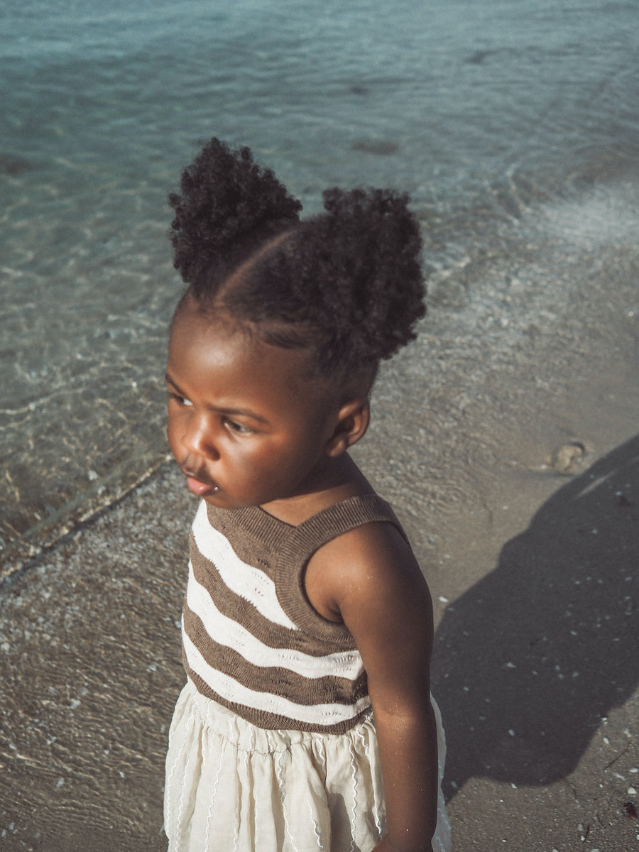 Embroidered Wiggle Tutu Skirt | Tan