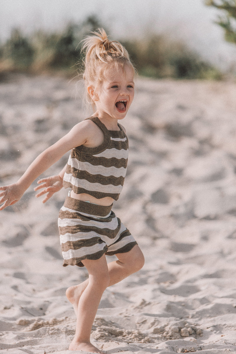 Summer Knit Shorts | Mud/Coconut