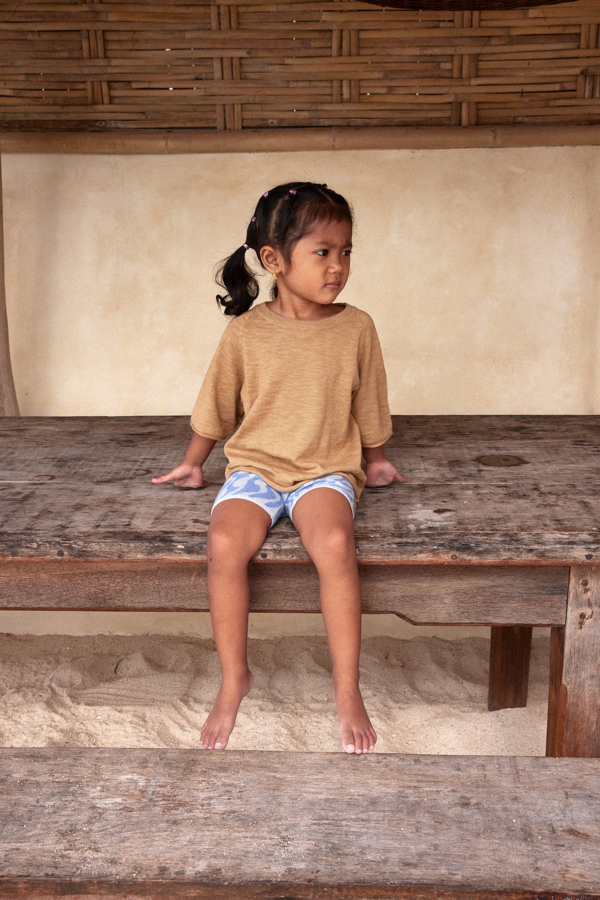 Knitted Linen Raglan Tee | Cedar