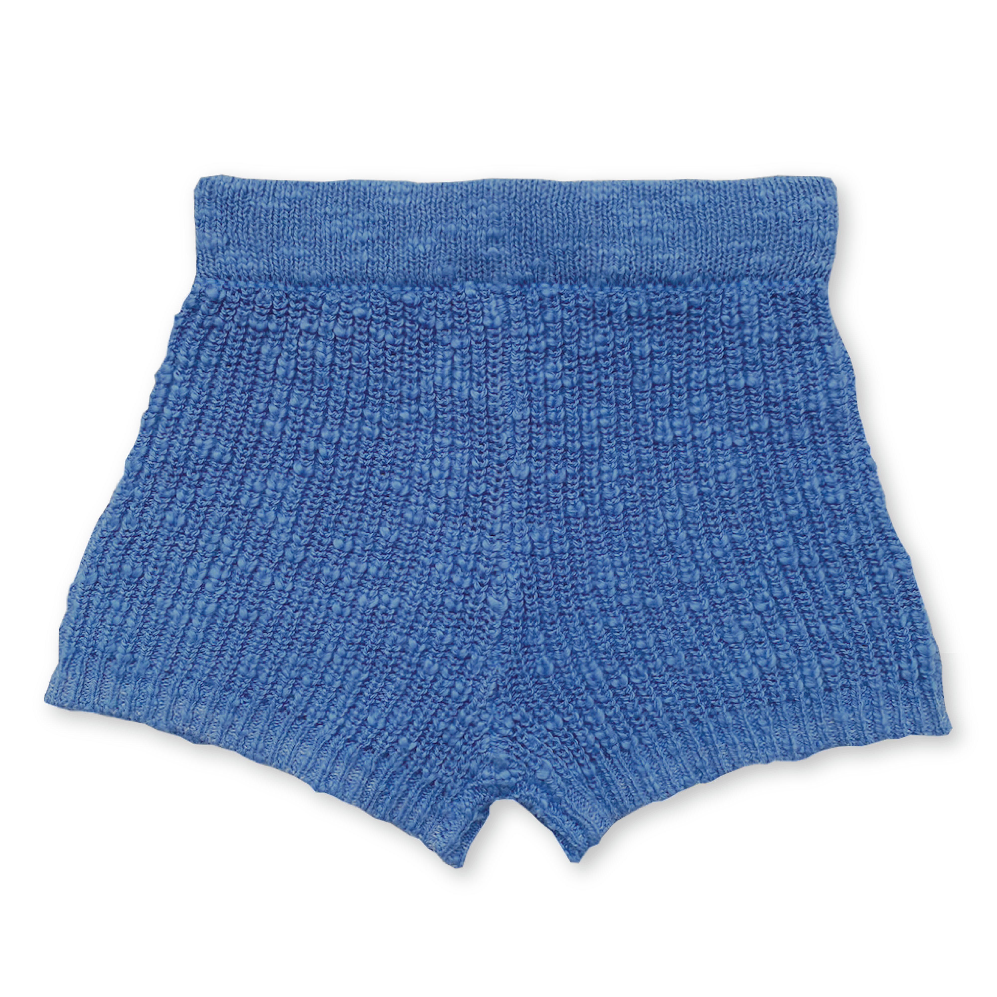 Organic Textured Rib Shorts | Marine