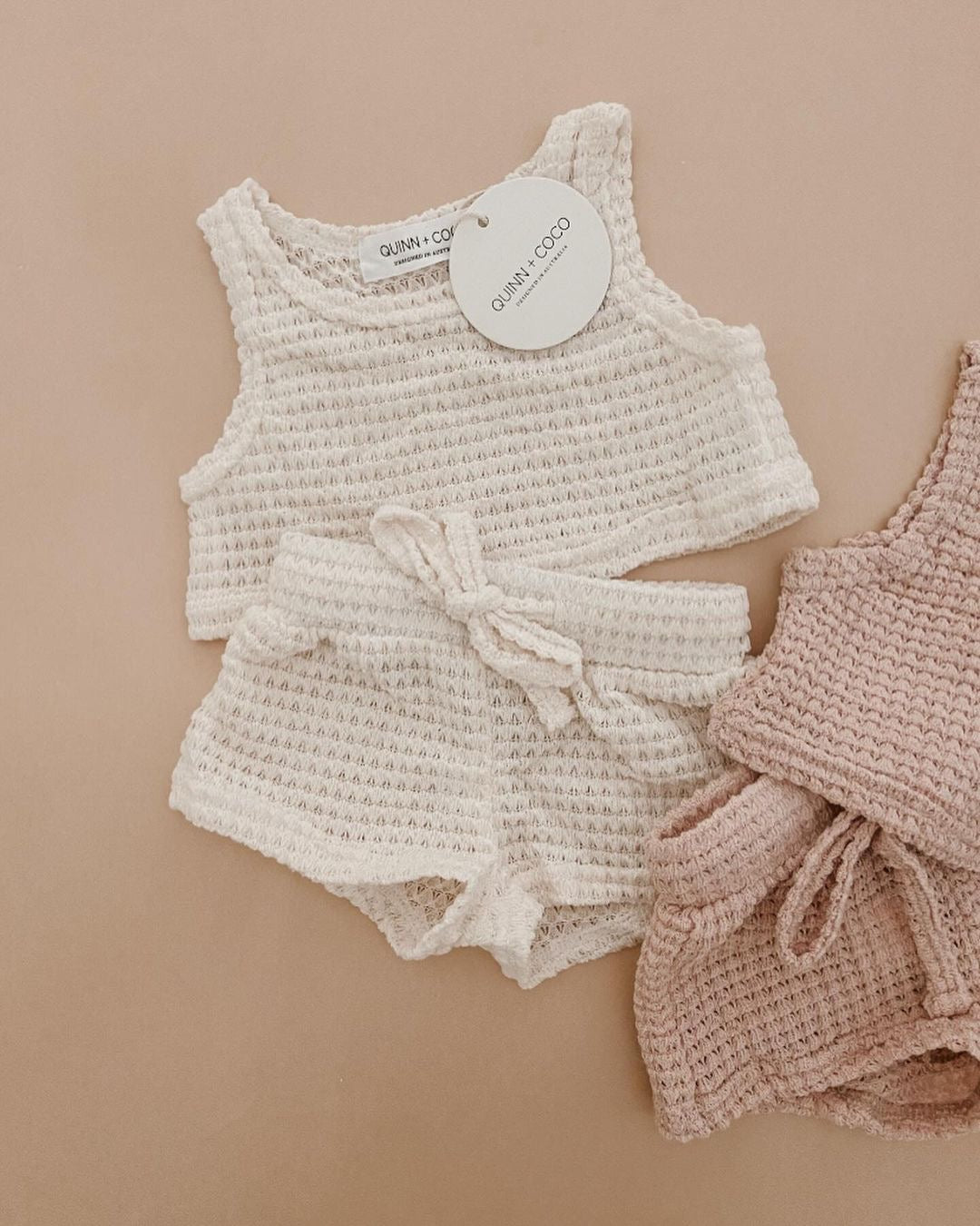 Cream Waffle Set by Quinn & Coco