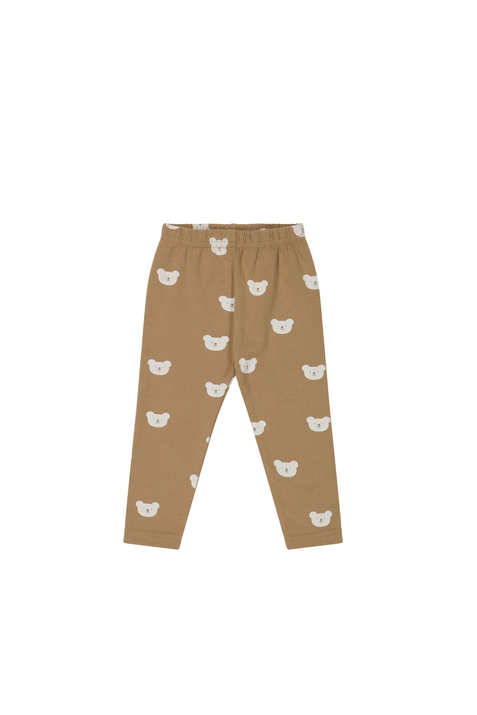 Organic Cotton Legging | Bears Caramel Cream