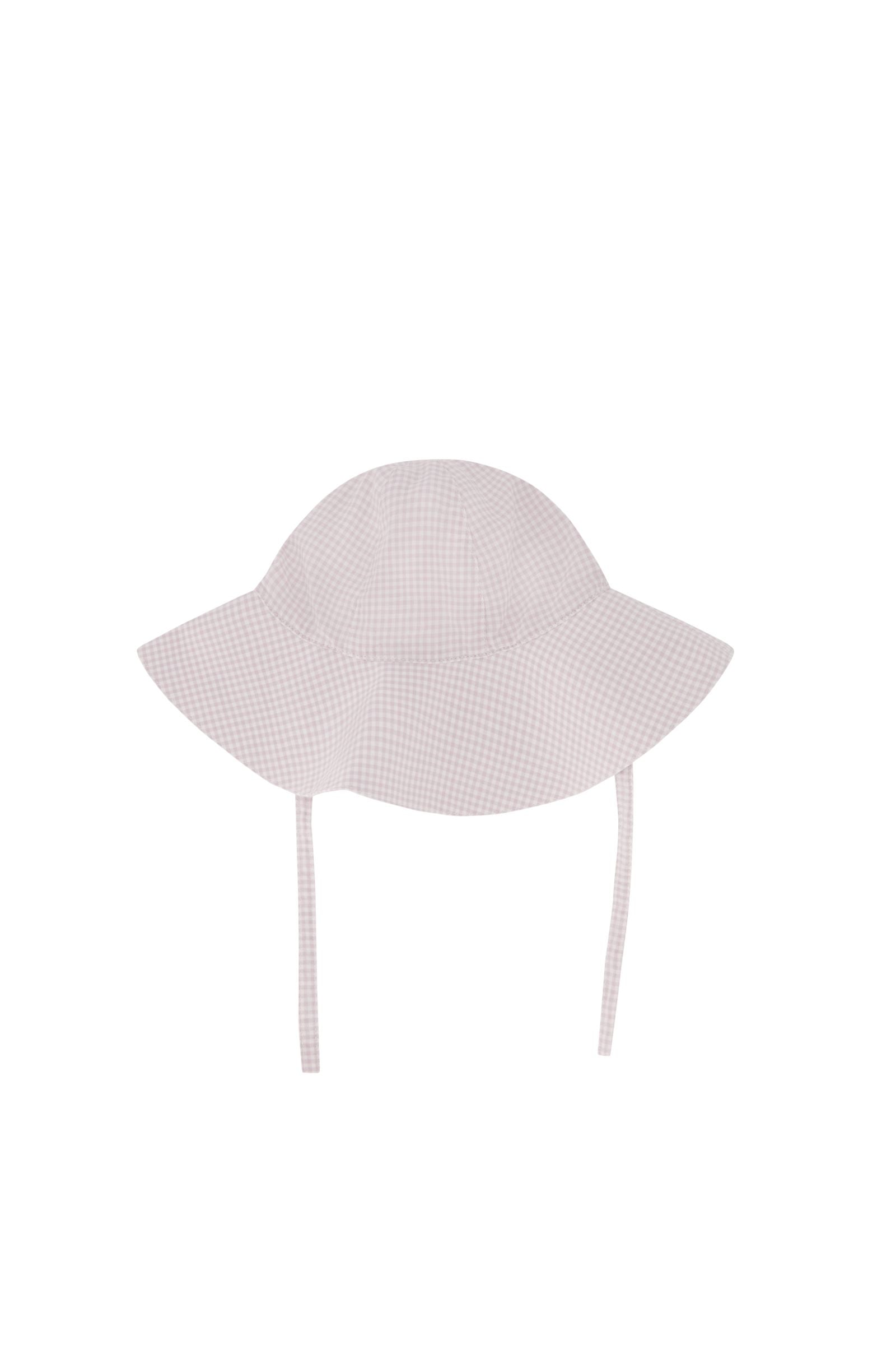 Organic Cotton Noelle Hat| Gingham Lilac