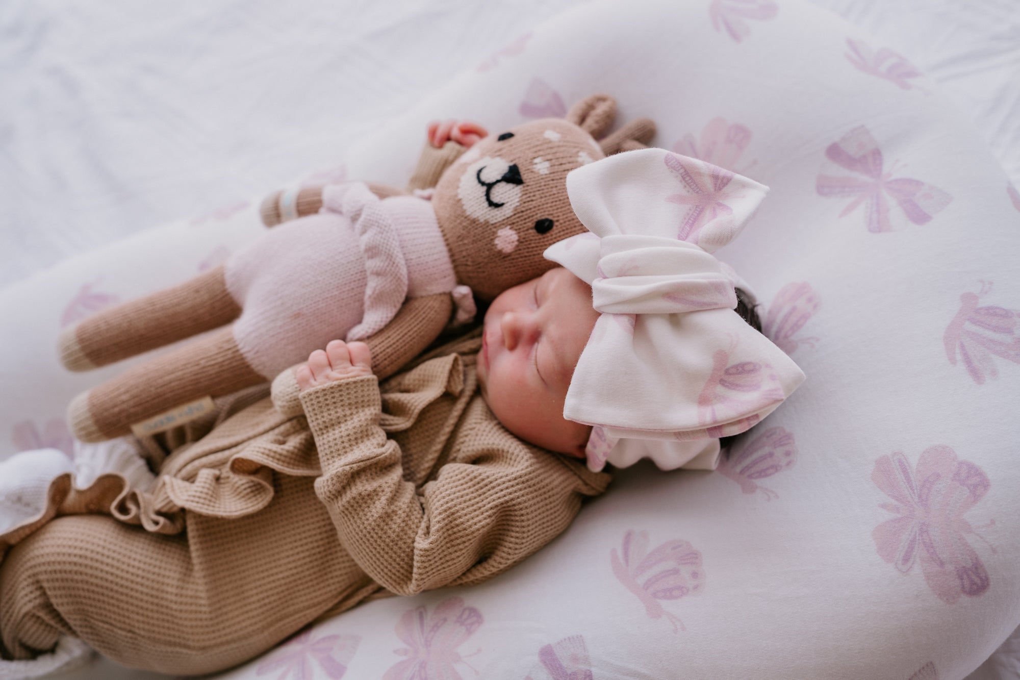 Frill Zip Romper | Cocoa Waffle