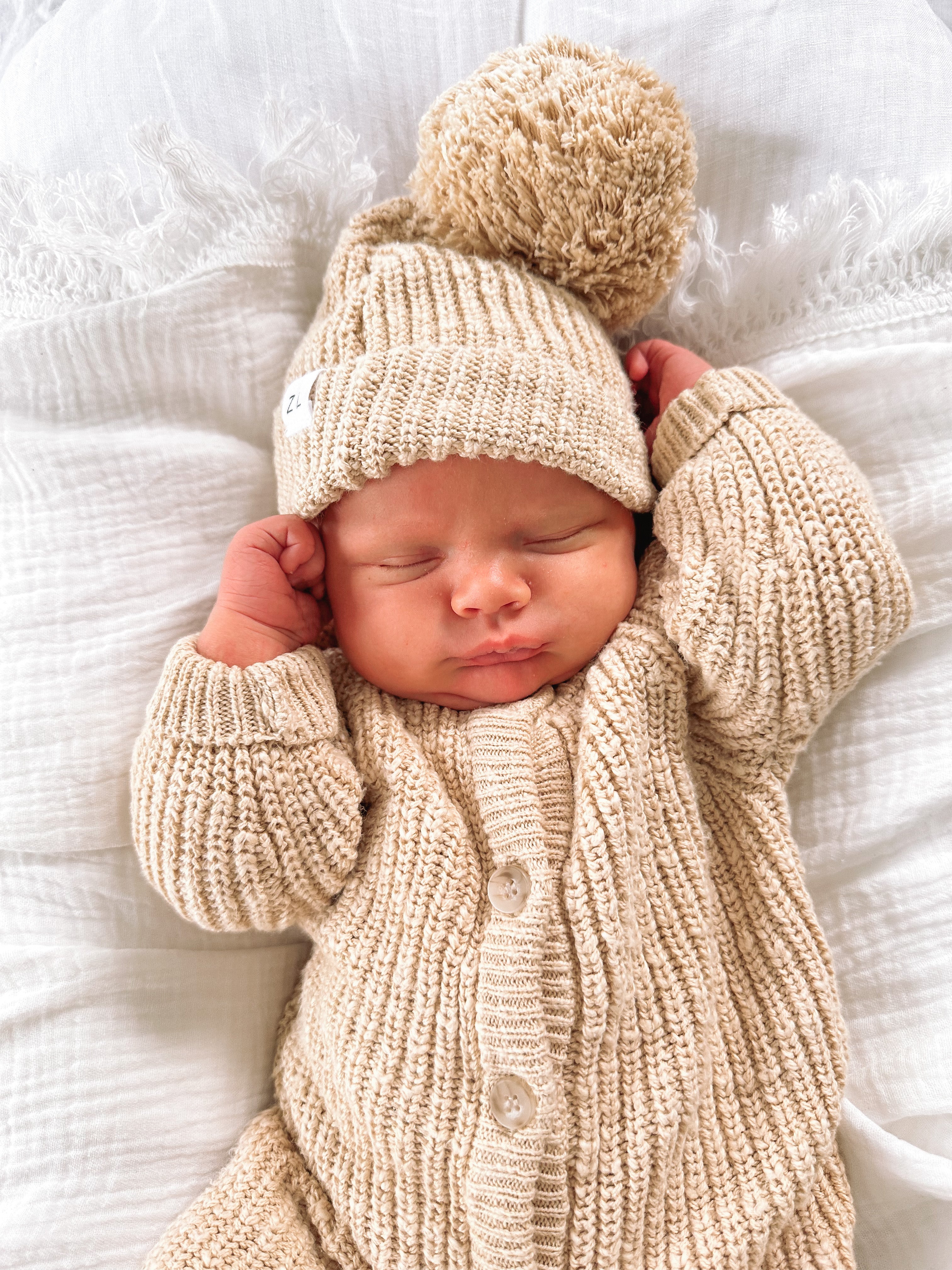 Classic Knit Romper | Wheat