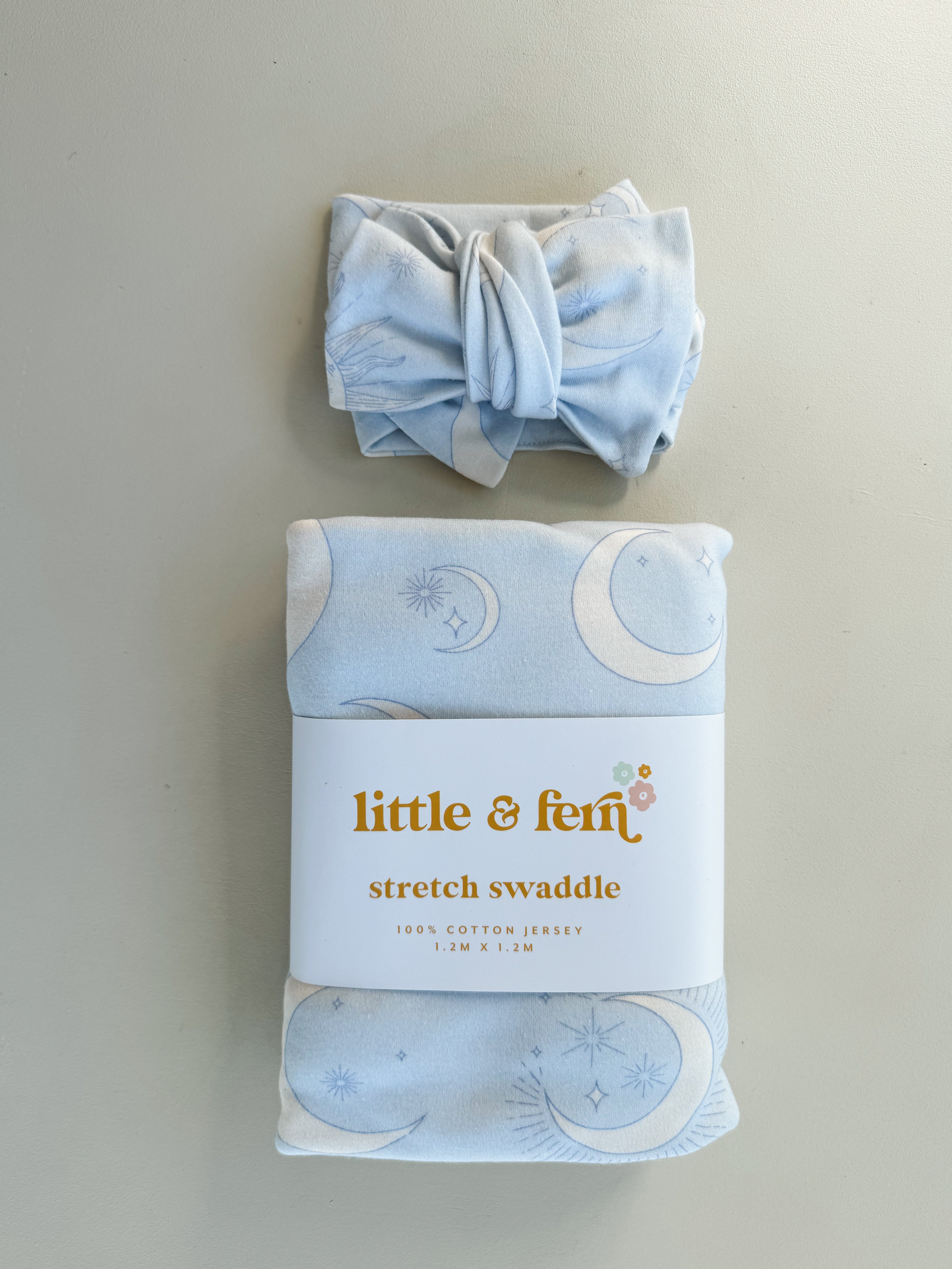 Swaddle Set | Celestial Blue (Swaddle & Oversized Topknot)