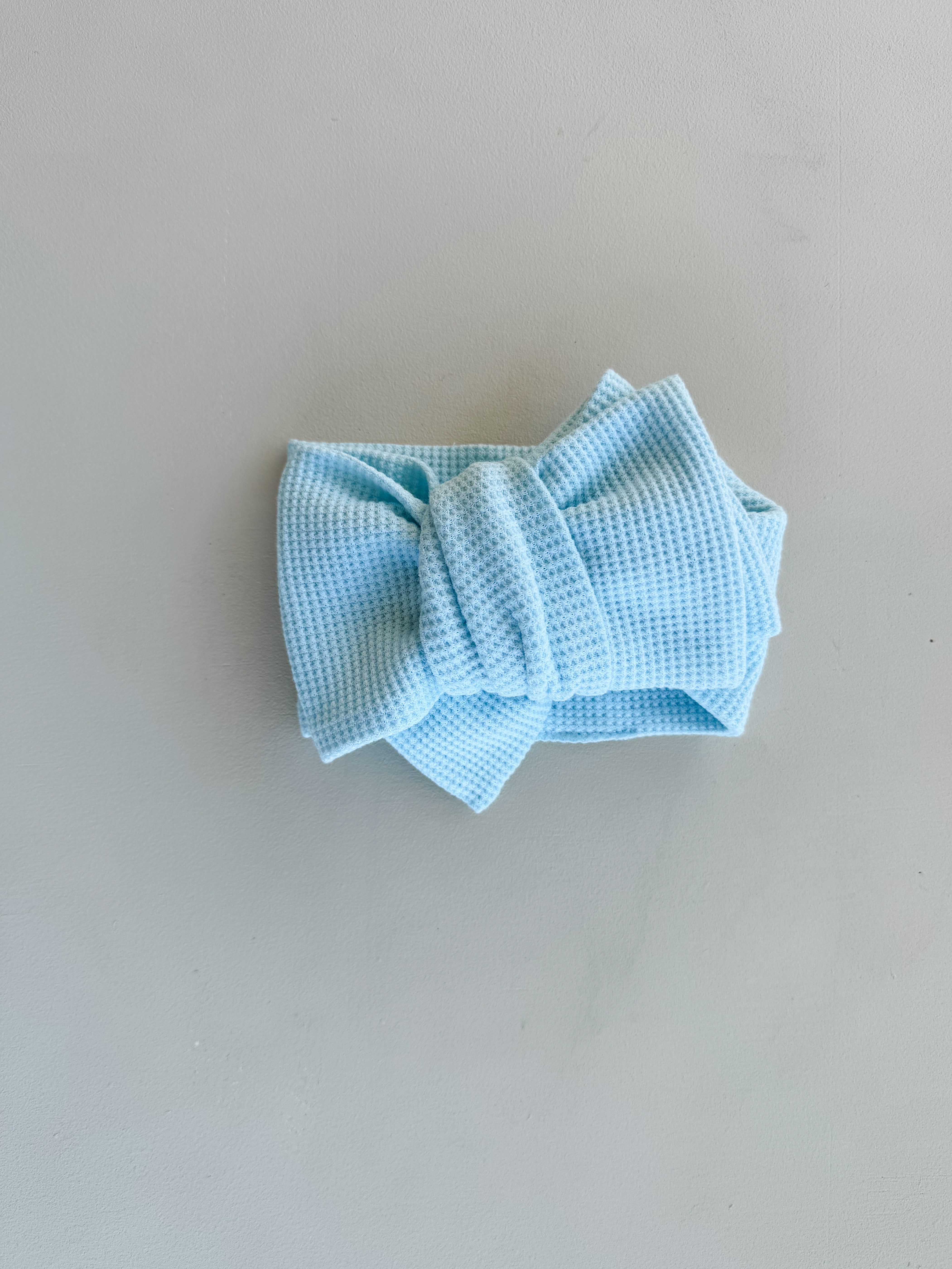 Oversized Topknot | Baby Blue Waffle