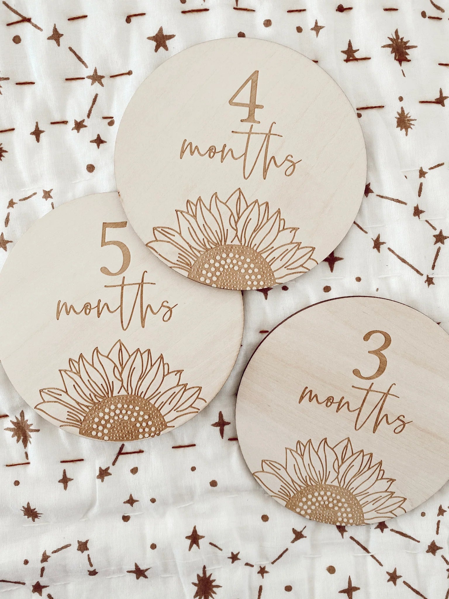 Wooden milestone set | Sunflower