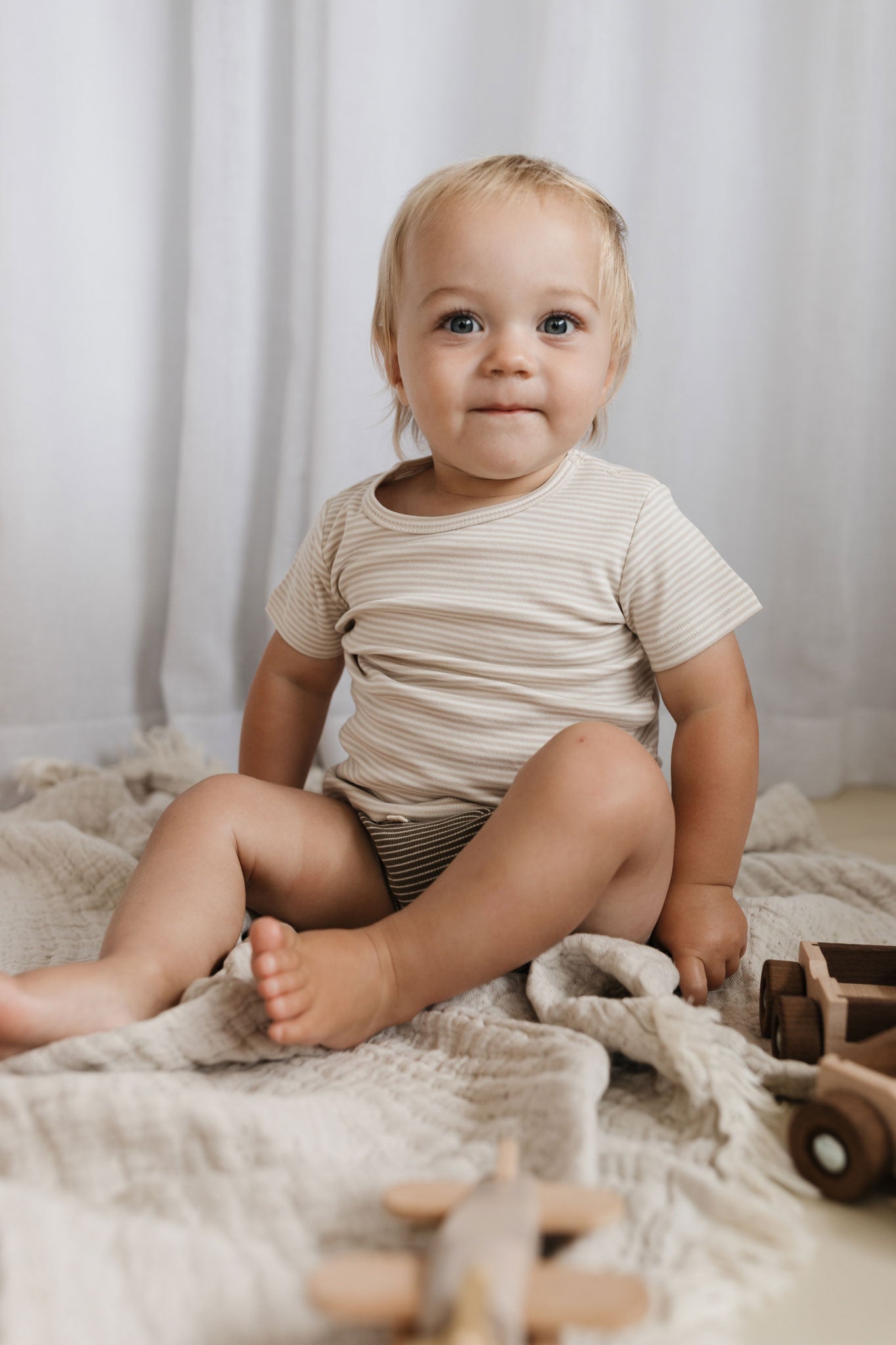 Sonny Pima Cotton Top | Fawn/Cloud