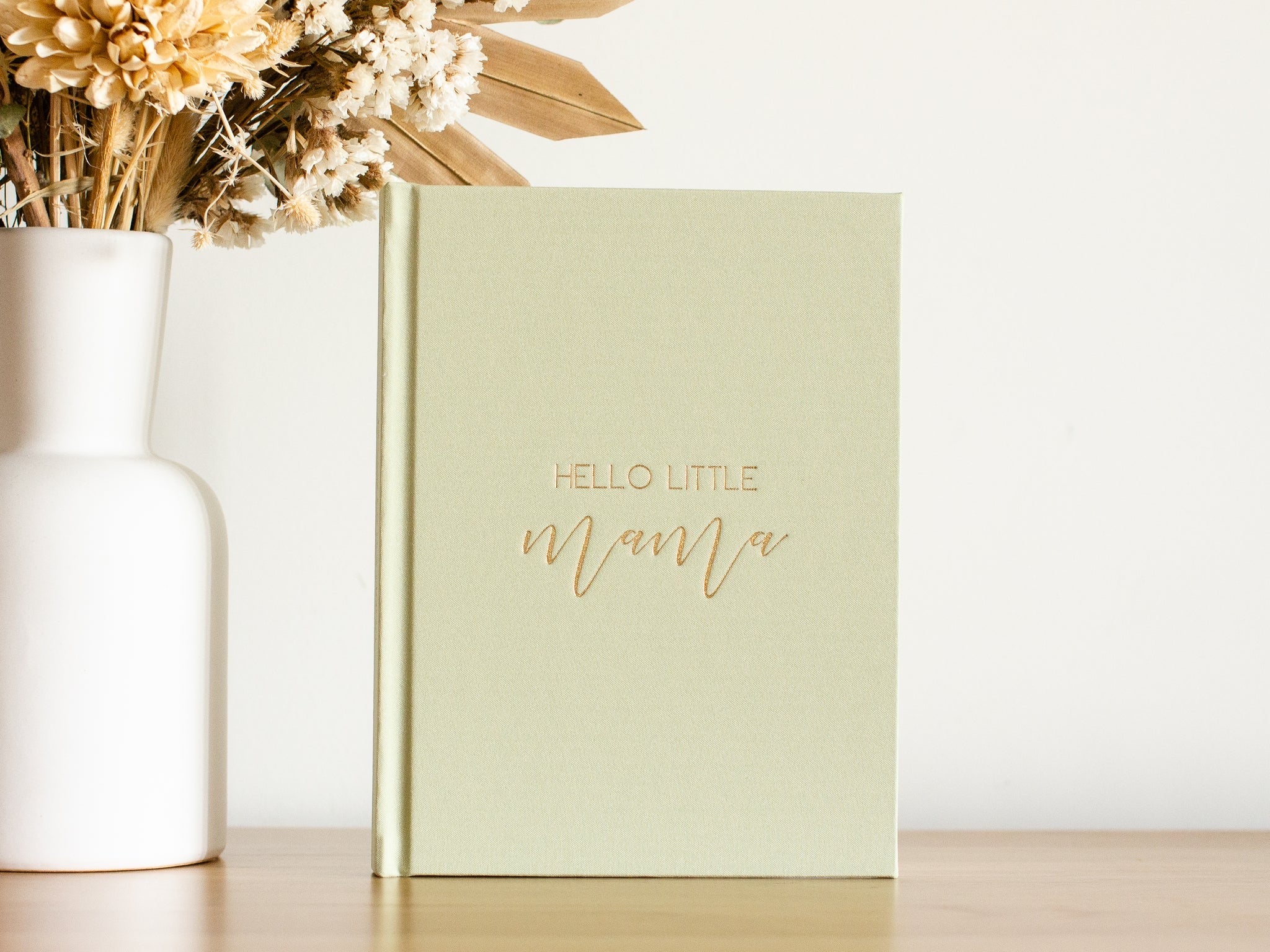 Hello Little Mama - Pregnancy Journal | Sage Green