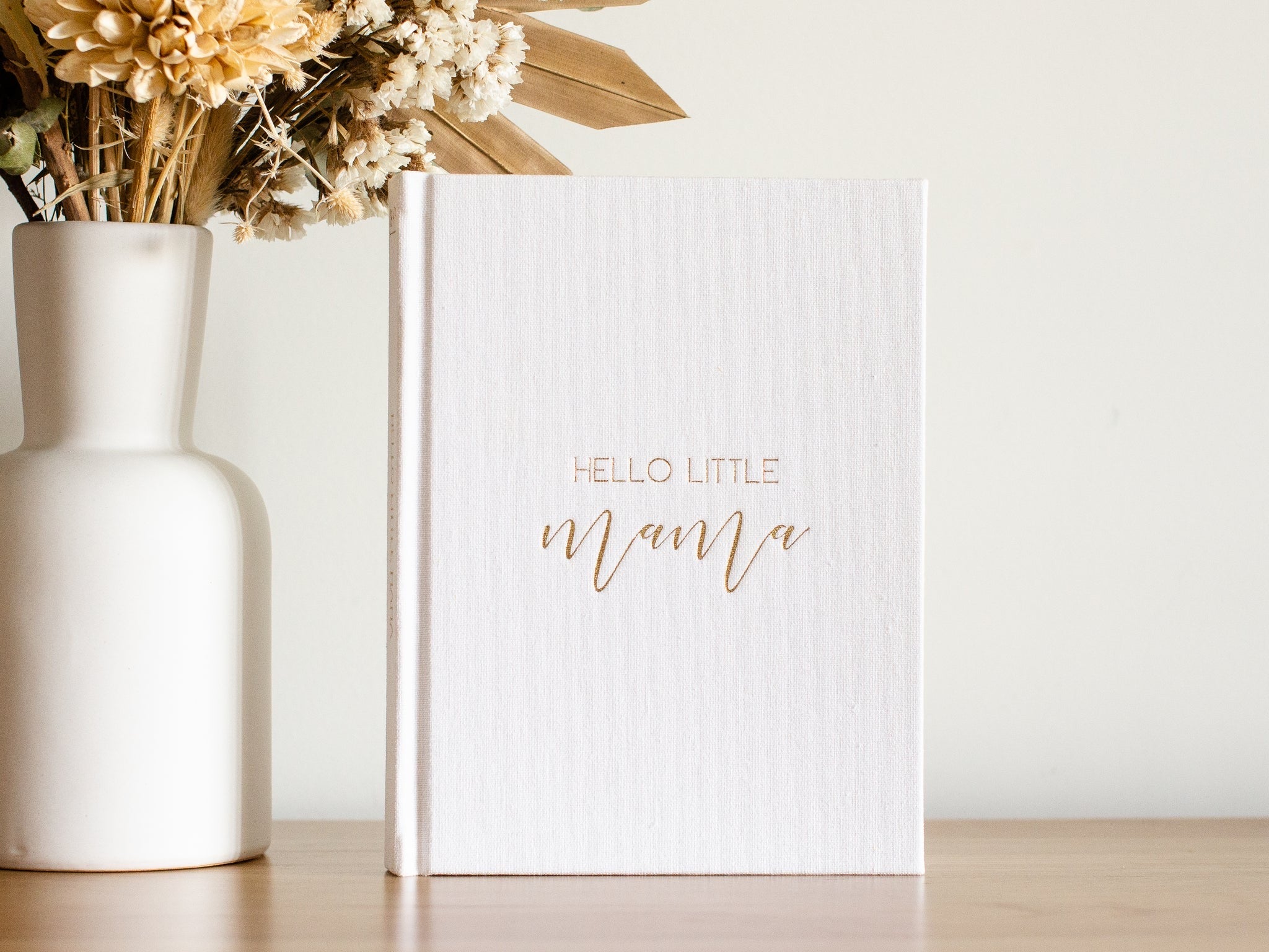 Hello Little Mama - Pregnancy Journal | Classic White