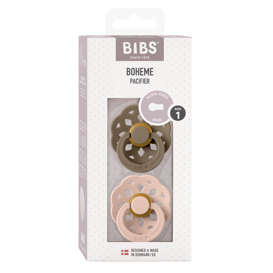BIBS Boheme 2 PACK Dark Oak/Blush