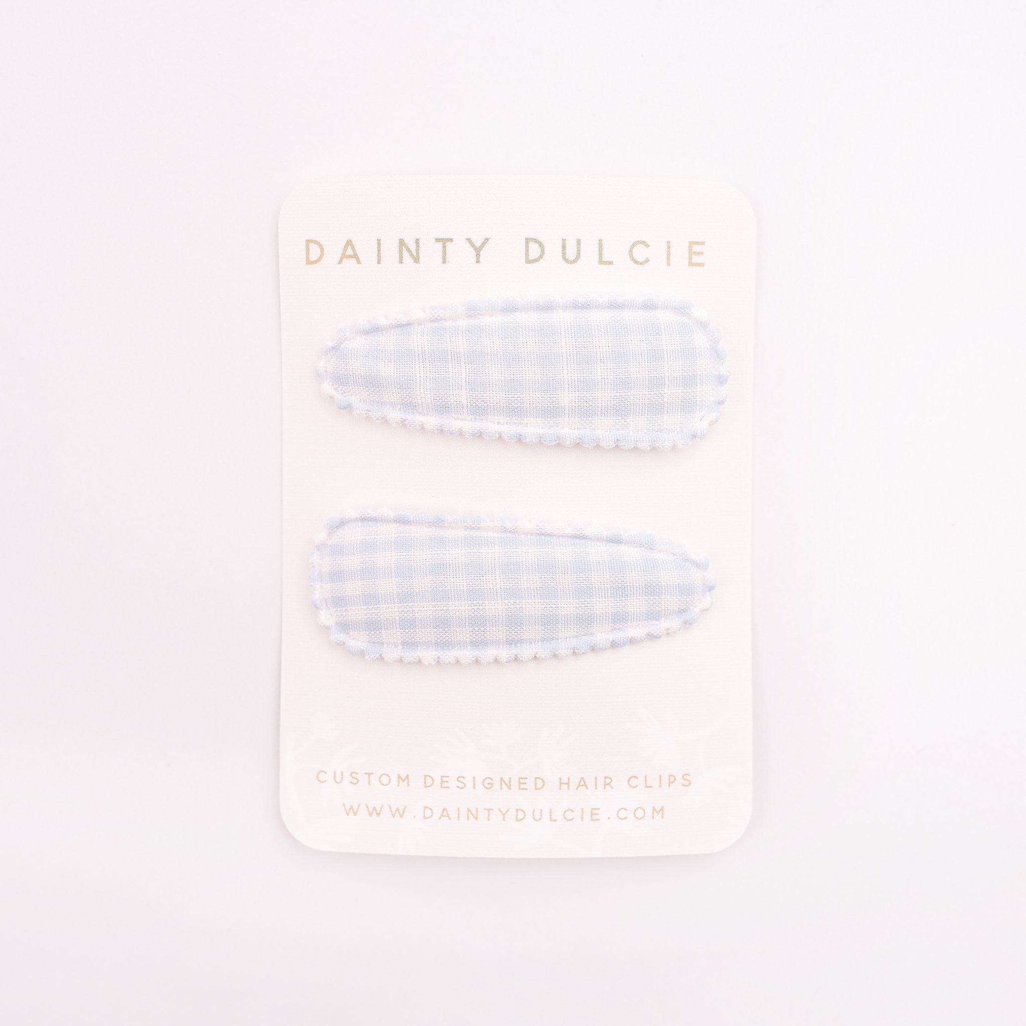 “Grace” Gingham Hair Clips