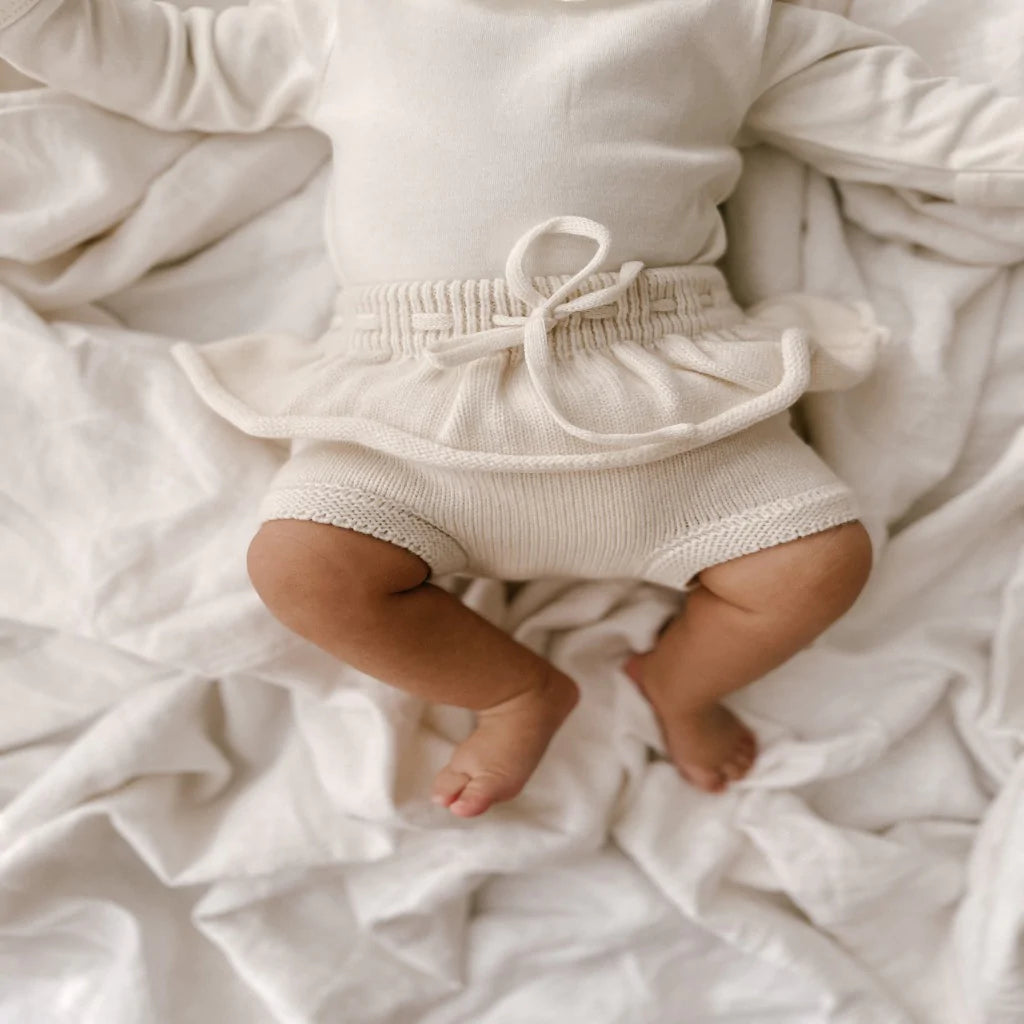 Lottie Bloomers in Cream Merino Wool