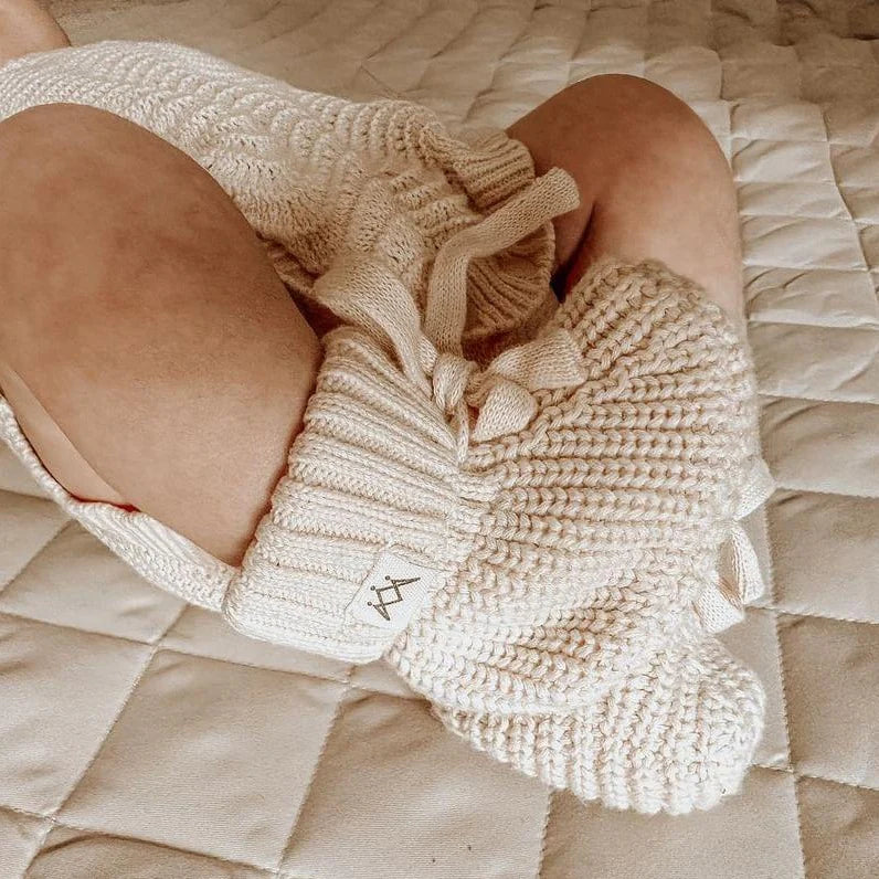 Textured Knit Booties | Oat