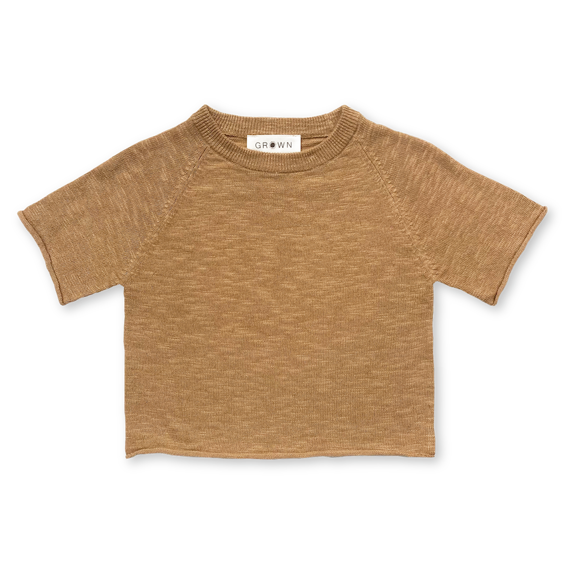 Knitted Linen Raglan Tee | Cedar