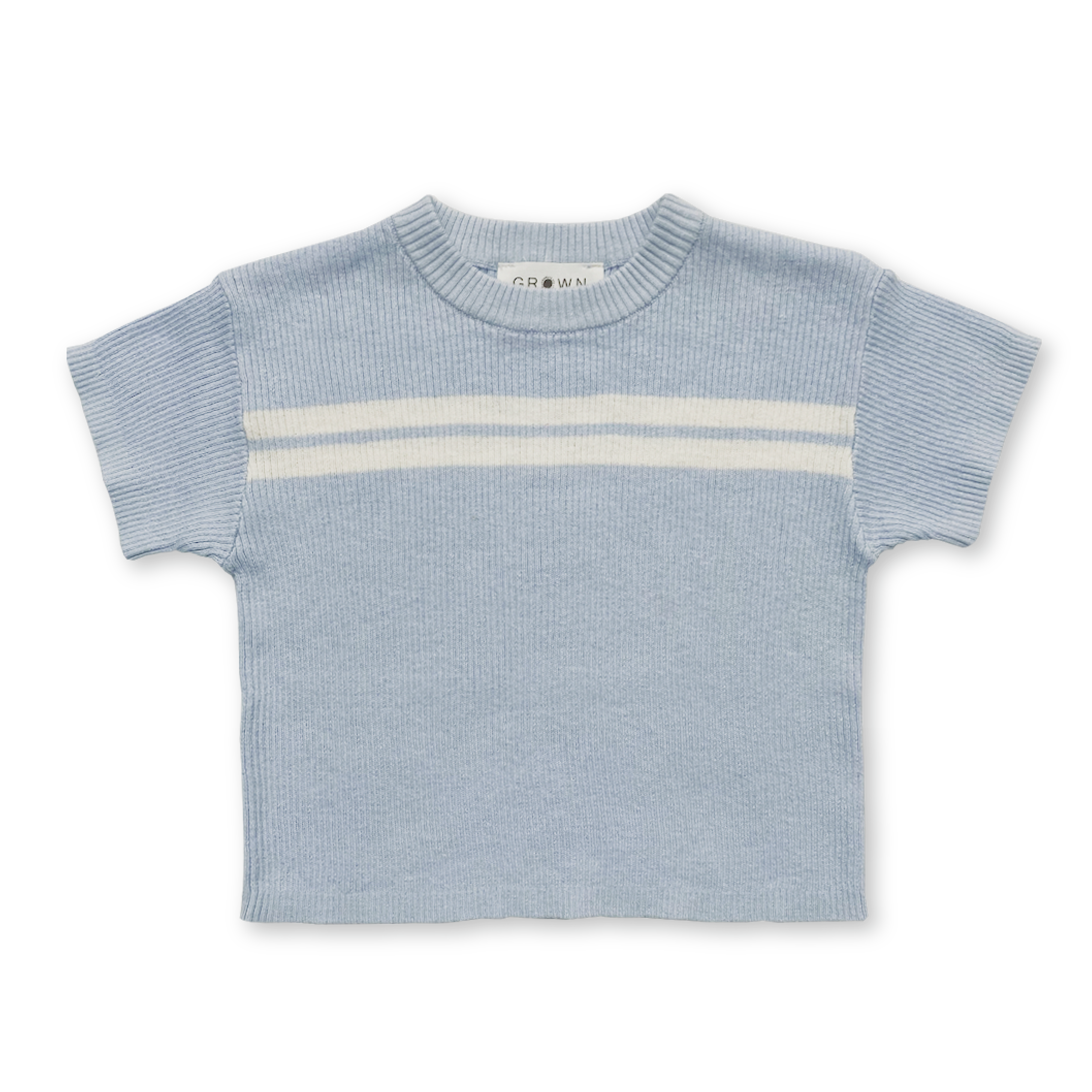 Ribbed Hemp Tee | Aqua