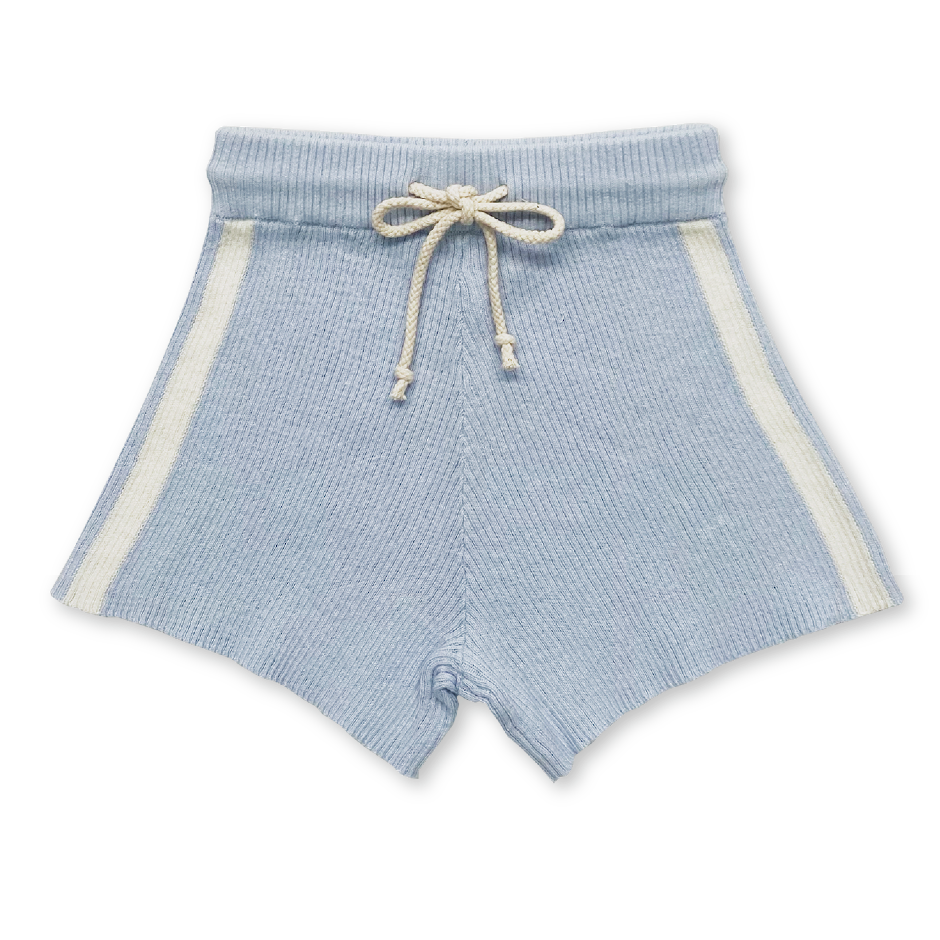 Ribbed Hemp Shorts | Aqua