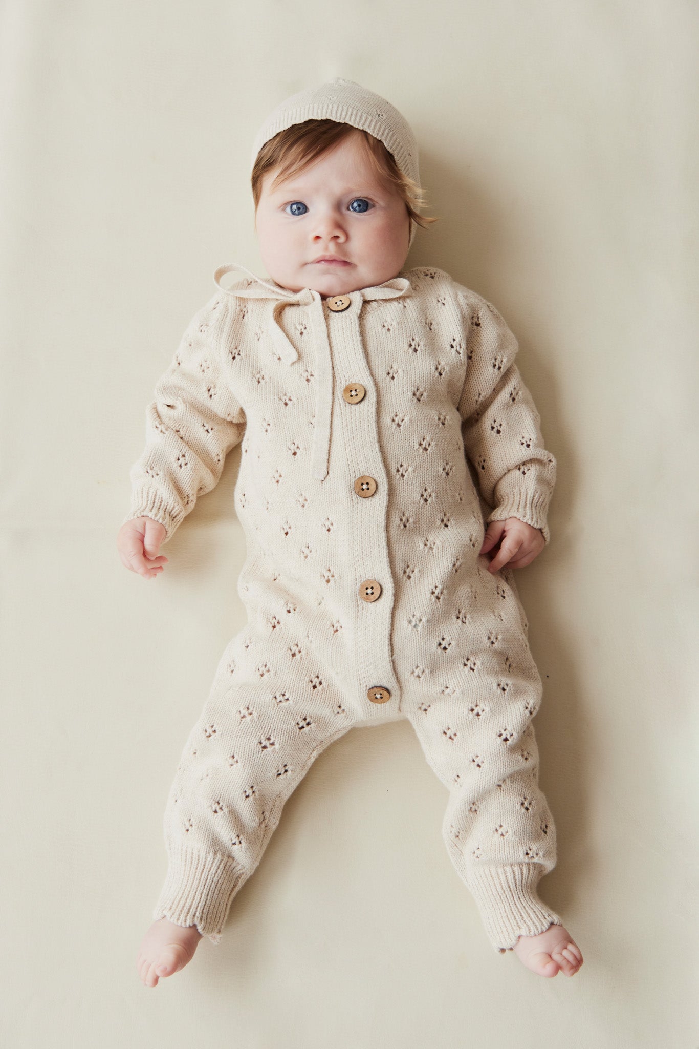 Emily Knitted Onepiece | Light Oatmeal Marle