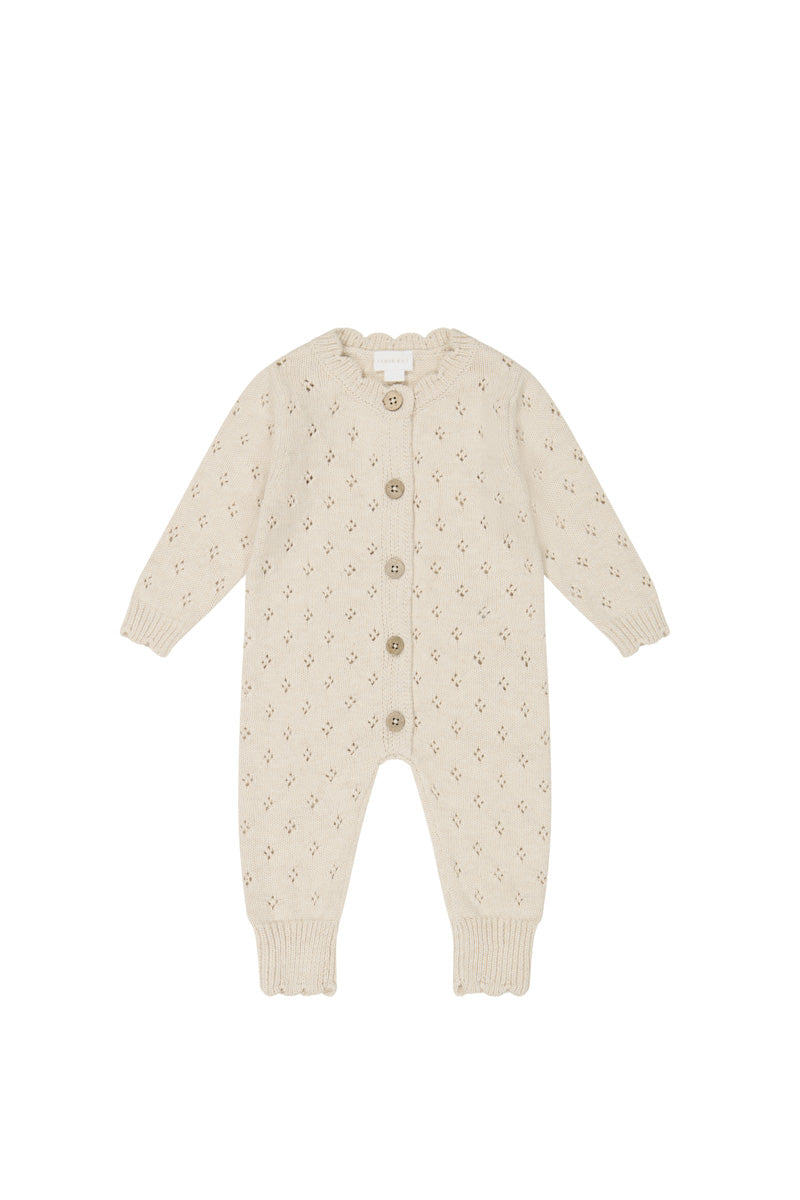 Emily Knitted Onepiece | Light Oatmeal Marle