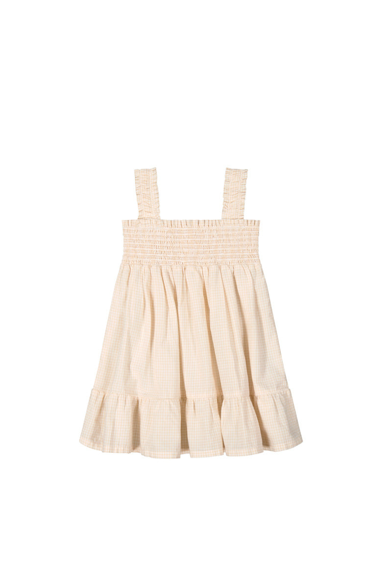 Organic Cotton Luna Dress | Gingham Pink
