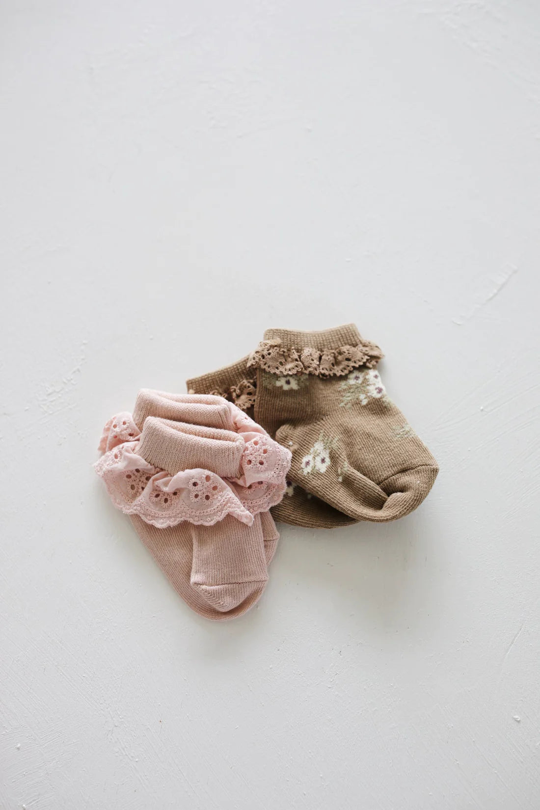 Frill Ankle Sock | Dusky Rose