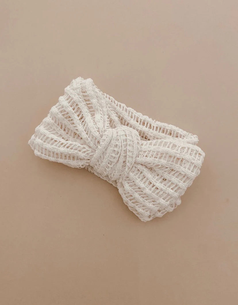 Cream Crochet Topknot