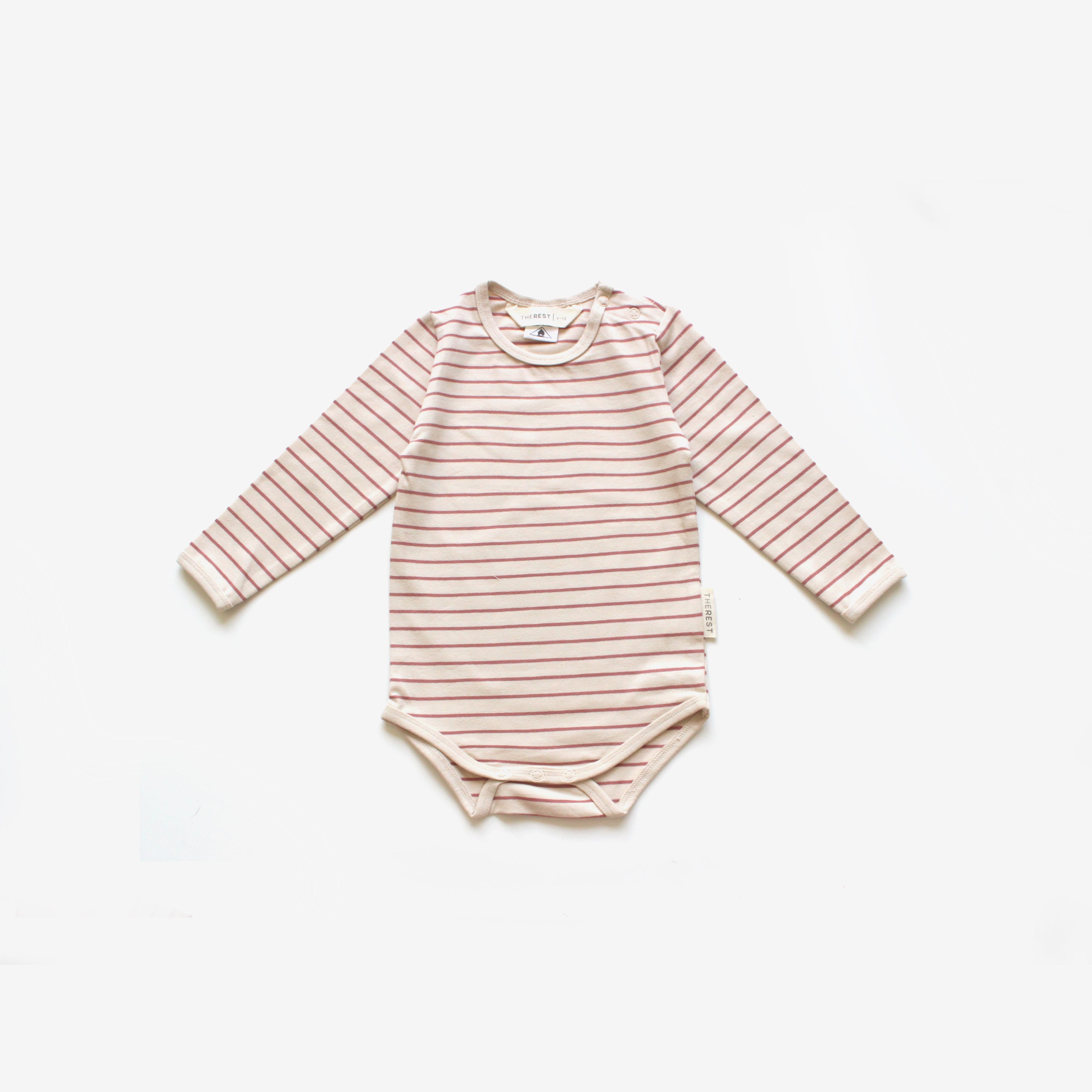 Long Sleeve Bodysuit | Cedar Stripe