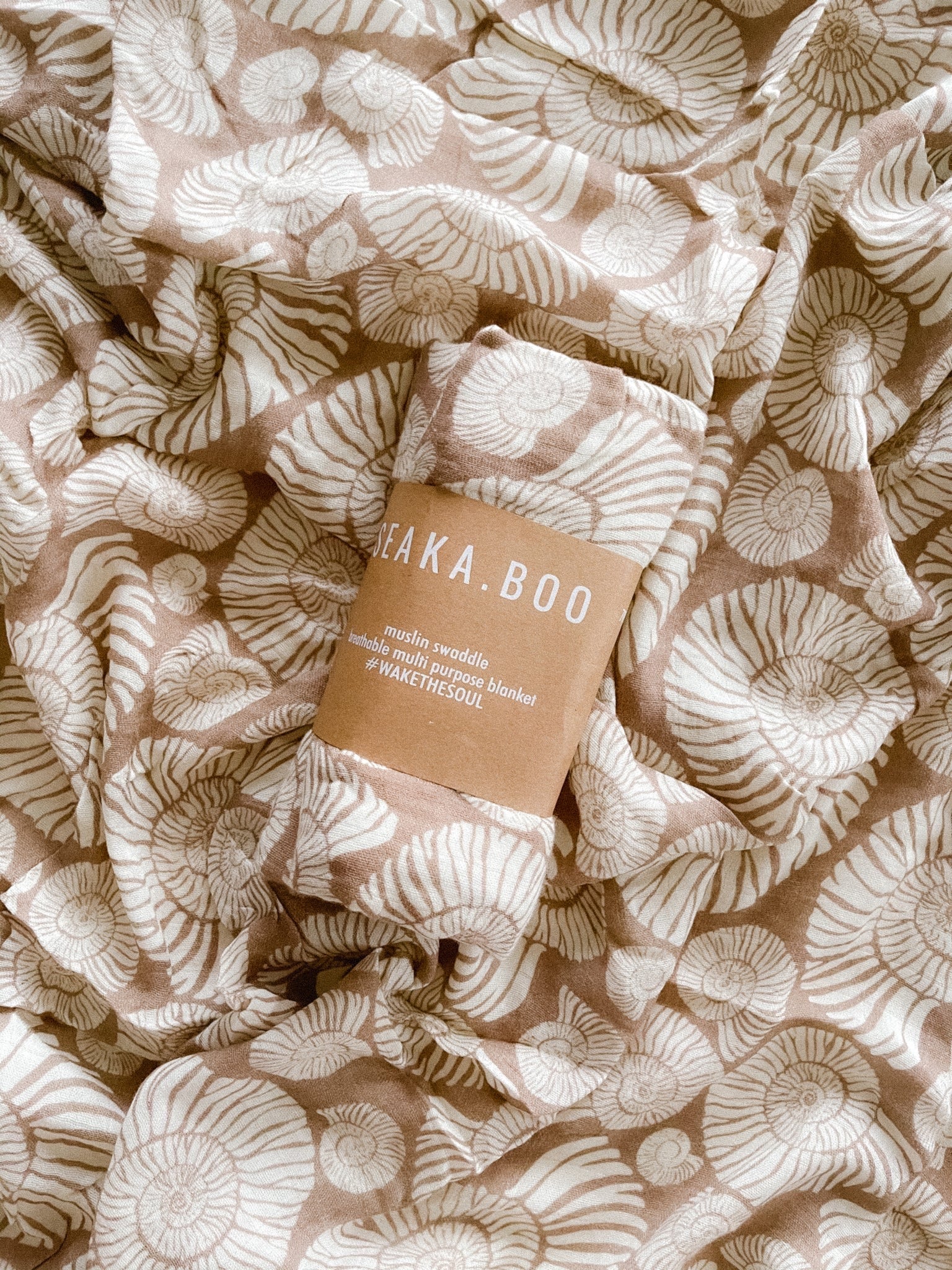 WRAP ~ Bamboo/Cotton | Chocolate Seashells