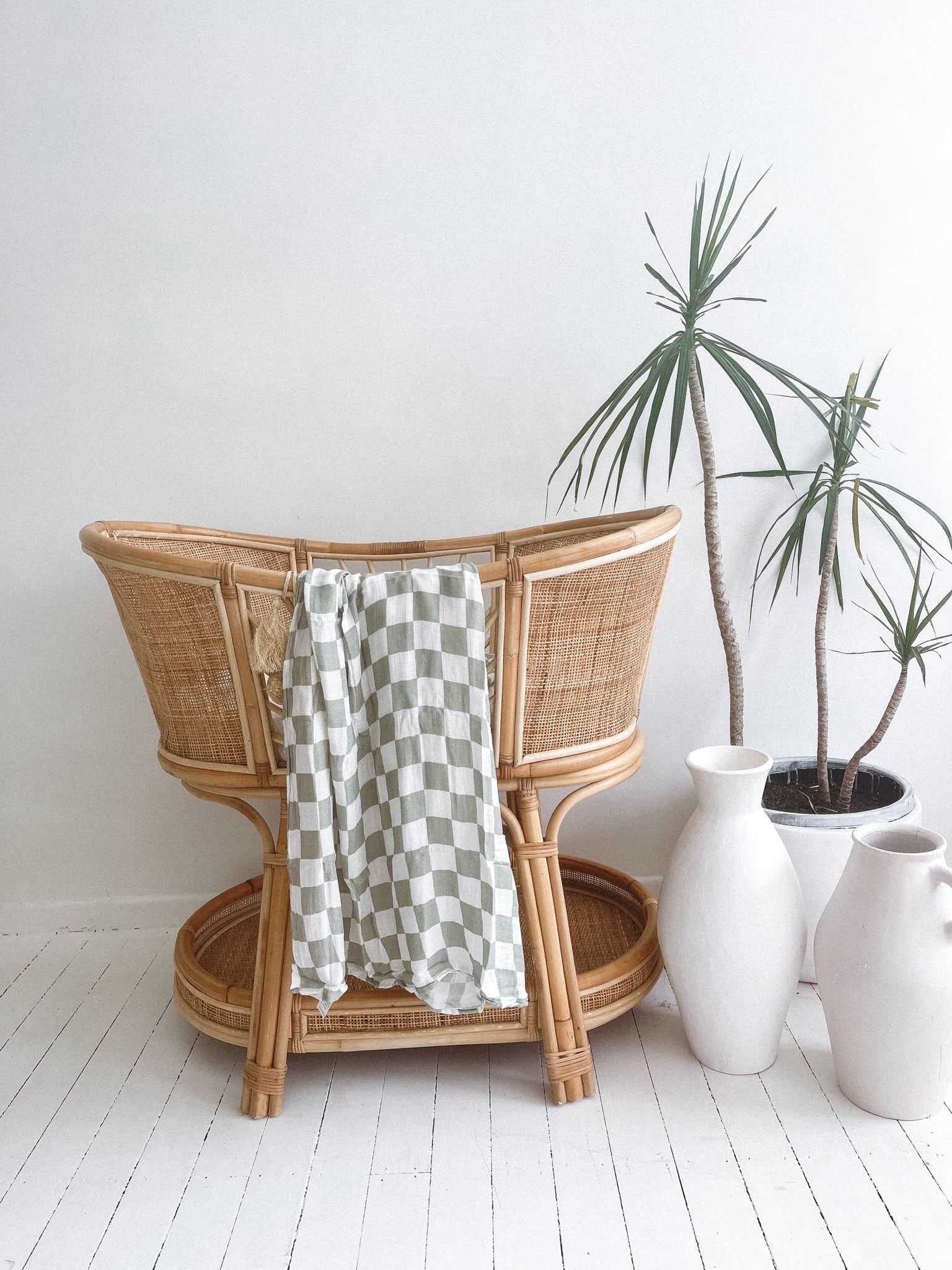 WRAP Bamboo/Cotton | Tillie Check Green