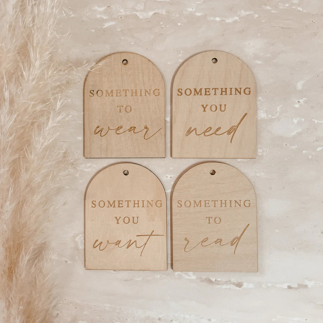 Mindful Wooden Gift Tags (Set of 4) | Arch Tag