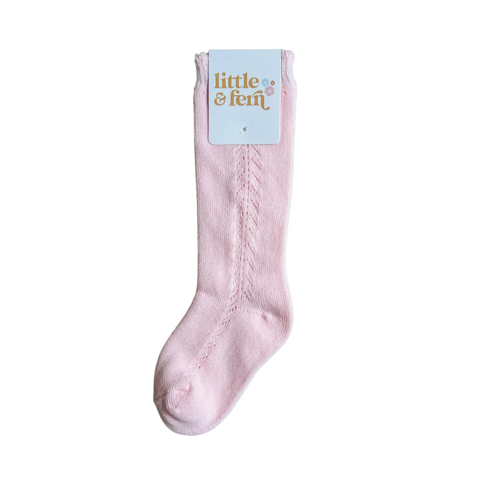 Lacework Knee High Socks | Baby Pink